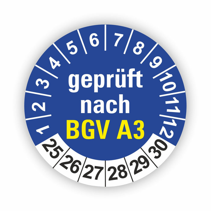 BGV A3 Wartungsetiketten / Prüfplaketten / Prüfetiketten