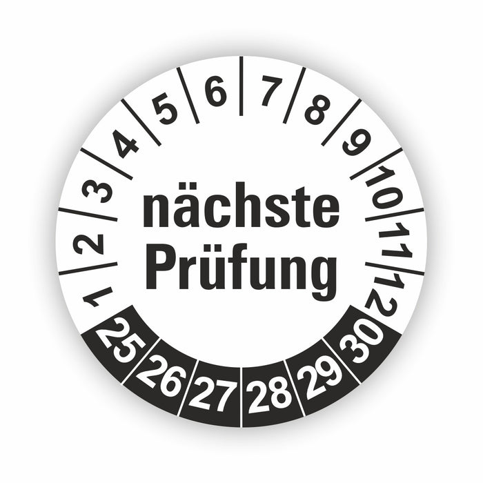 Geprüft WEIß Wartungsetiketten / Prüfplaketten / Prüfetiketten