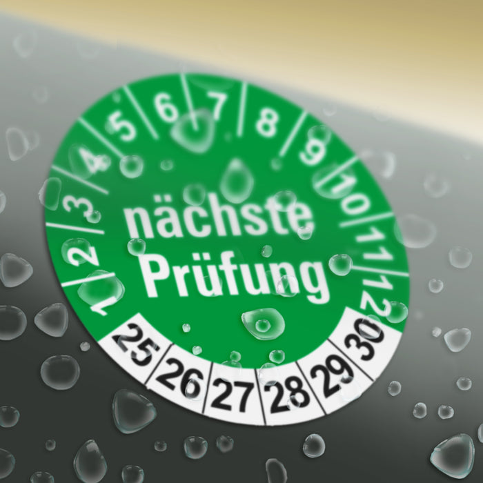Nächste Prüfung GRÜN Wartungsetiketten / Prüfplaketten / Prüfetiketten
