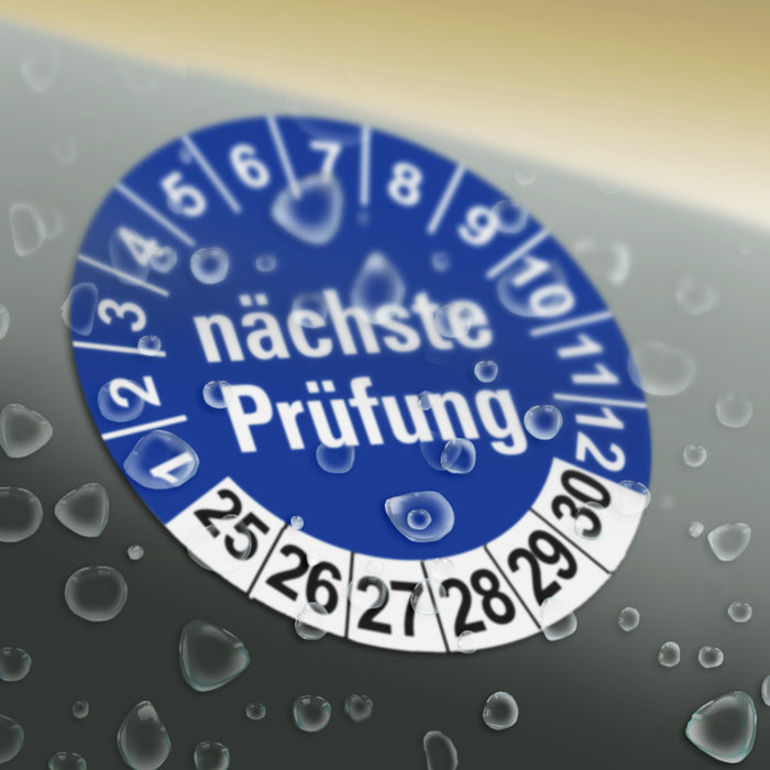 Nächste Prüfung BLAU Wartungsetiketten / Prüfplaketten / Prüfetiketten