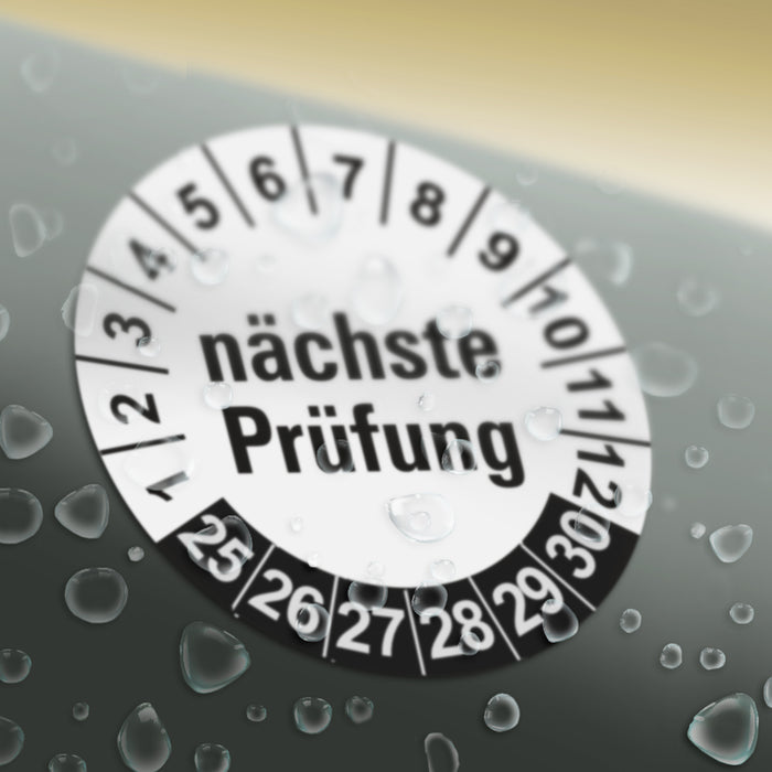 Geprüft WEIß Wartungsetiketten / Prüfplaketten / Prüfetiketten