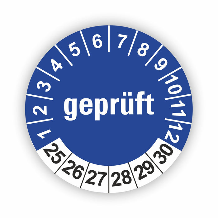 GEPRÜFT Wartungsetiketten / Prüfplaketten / Prüfetiketten