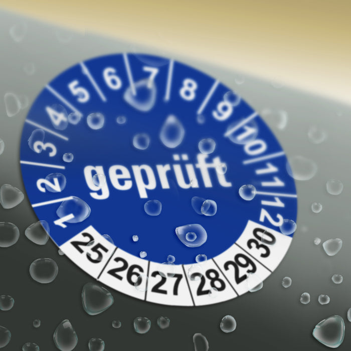 GEPRÜFT Wartungsetiketten / Prüfplaketten / Prüfetiketten