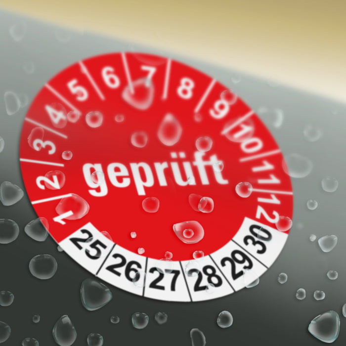 GEPRÜFT Wartungsetiketten / Prüfplaketten / Prüfetiketten