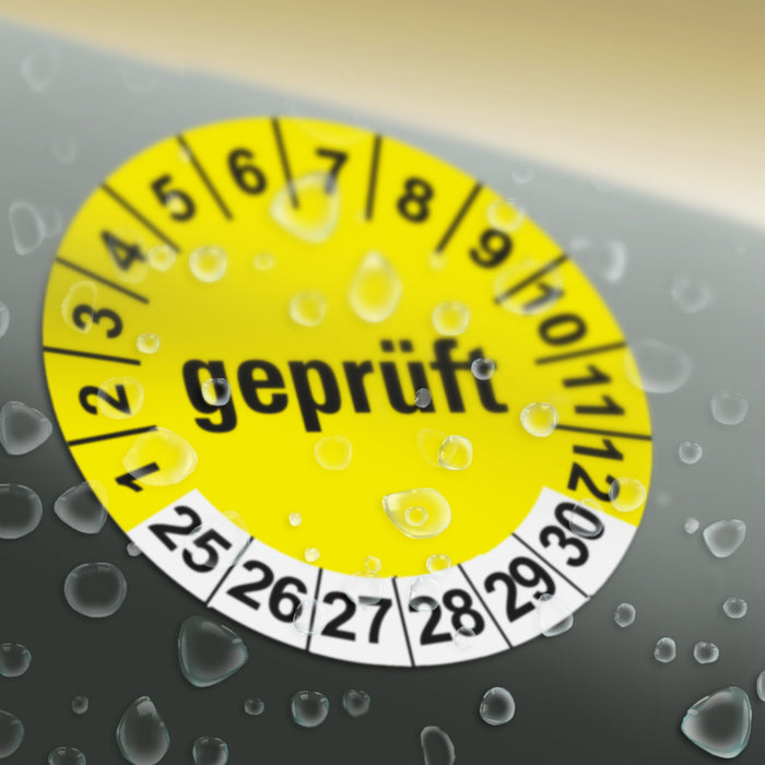 GEPRÜFT Wartungsetiketten / Prüfplaketten / Prüfetiketten