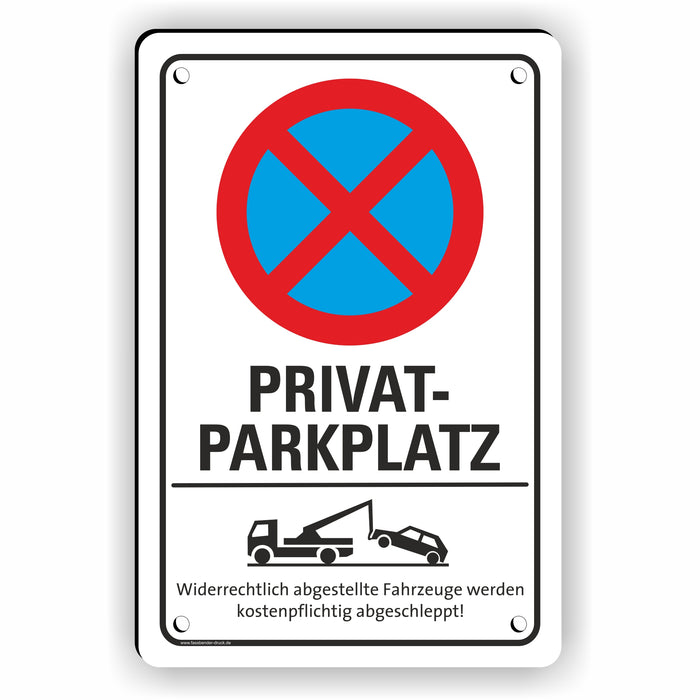 PV-030 PRIVATPARKPLATZ | Parken verboten Hinweis | Absolutes Parkverbot für Ihren PARKPLATZ