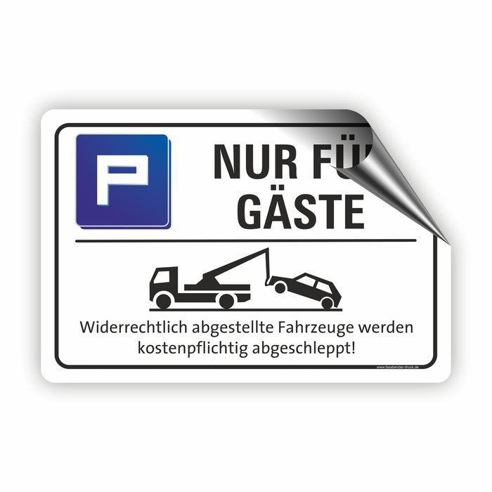 PV-053 NUR FÜR GÄSTE PARKPLATZ | Markieren Sie Ihren Gästeparkplatz oder Privatparkplatz mit diesem Hinweis