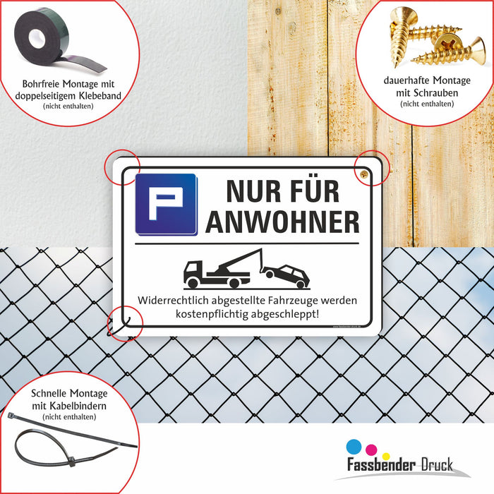 PV-057 NUR FÜR ANWOHNER PARKPLATZ | Markieren Sie Ihren Anwohnerparkplatz oder Privatparkplatz mit diesem Hinweis
