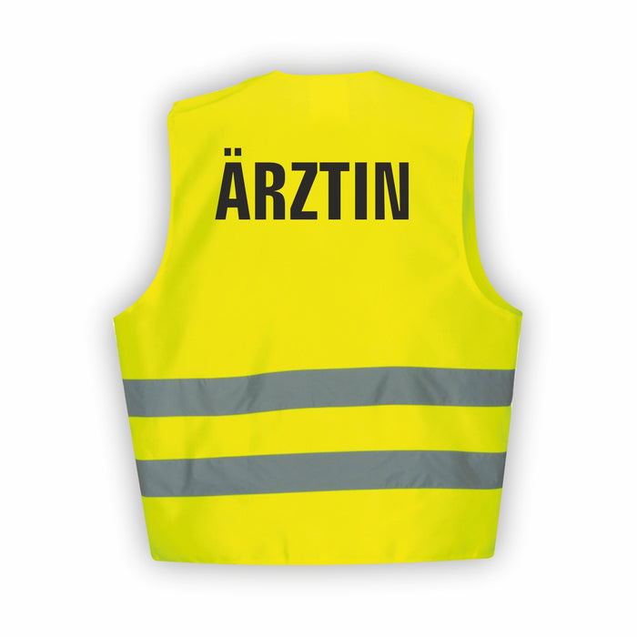 ÄRZTIN Warnweste | Signalweste | Sicherheitsweste nach ISO 20471 | 6 Farben + 3 Größen