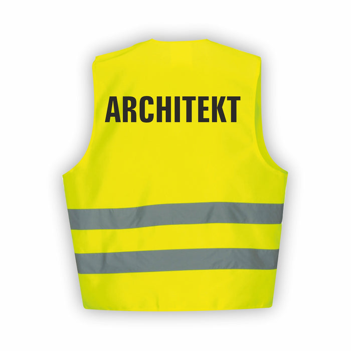 ARCHITEKT Warnweste | Signalweste | Sicherheitsweste nach ISO 20471 | 6 Farben + 3 Größen