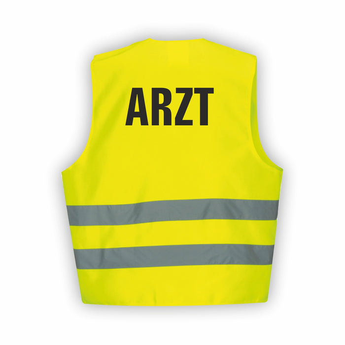 ARZT Warnweste | Signalweste | Sicherheitsweste nach ISO 20471 | 6 Farben + 3 Größen