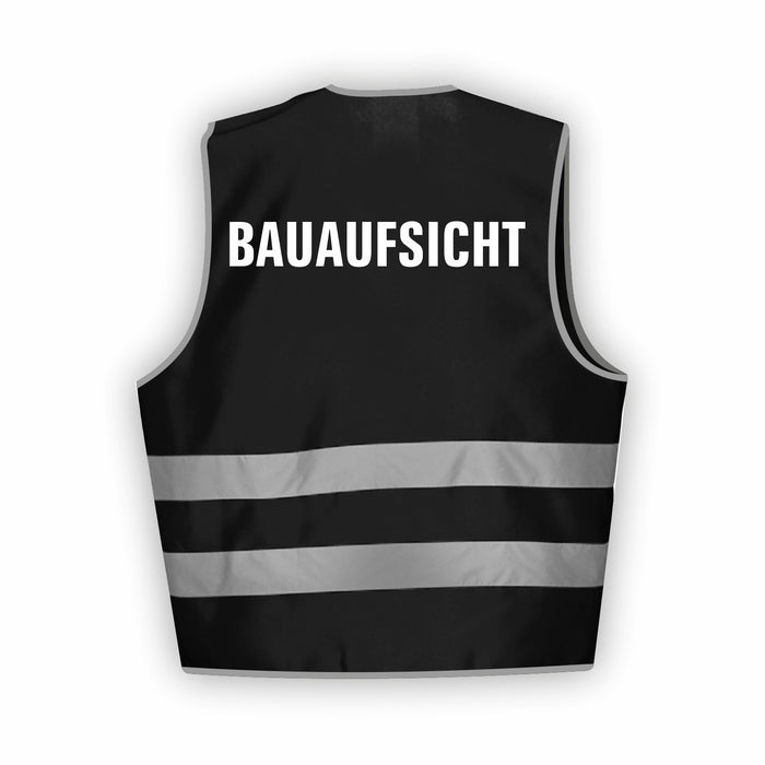 BAUAUFSICHT Warnweste | Signalweste | Sicherheitsweste nach ISO 20471 | 6 Farben + 3 Größen