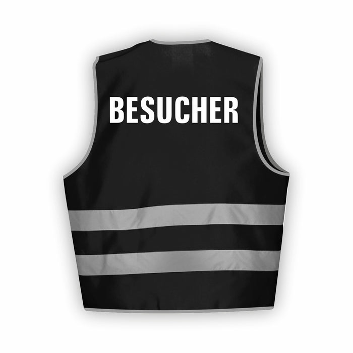 BESUCHER Warnweste | Signalweste | Sicherheitsweste nach ISO 20471 | 6 Farben + 3 Größen