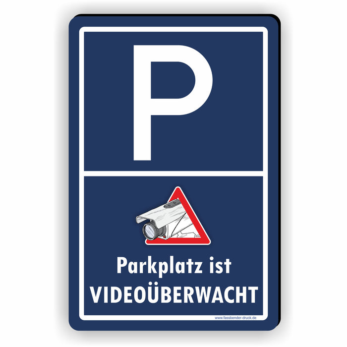 D-024 - PARKPLATZ ist videoüberwacht | Hinweis für Ihren PARKPLATZ