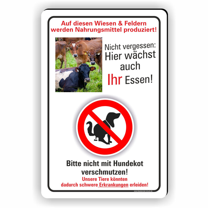 Auf den Wiesen und Feldern werden Nahrungsmittel produziert - Kein Hundeklo