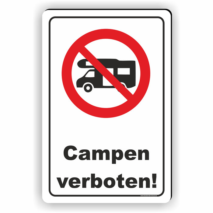 Campen verboten