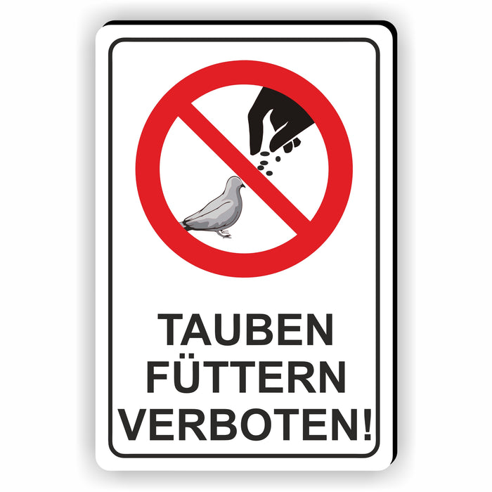 Tauben füttern verboten
