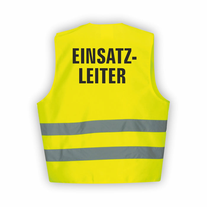 EINSATZLEITER Warnweste | Signalweste | Sicherheitsweste nach ISO 20471 | 6 Farben + 3 Größen