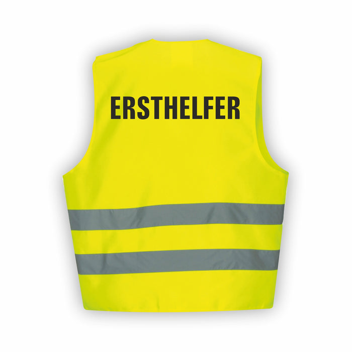 ERSTHELFER Warnweste | Signalweste | Sicherheitsweste nach ISO 20471 | 6 Farben + 3 Größen