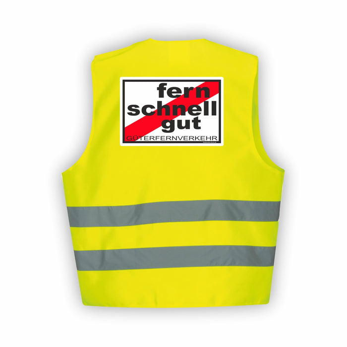 FERNSCHNELLGUT Warnweste | Signalweste | Sicherheitsweste n. DIN ISO 20471