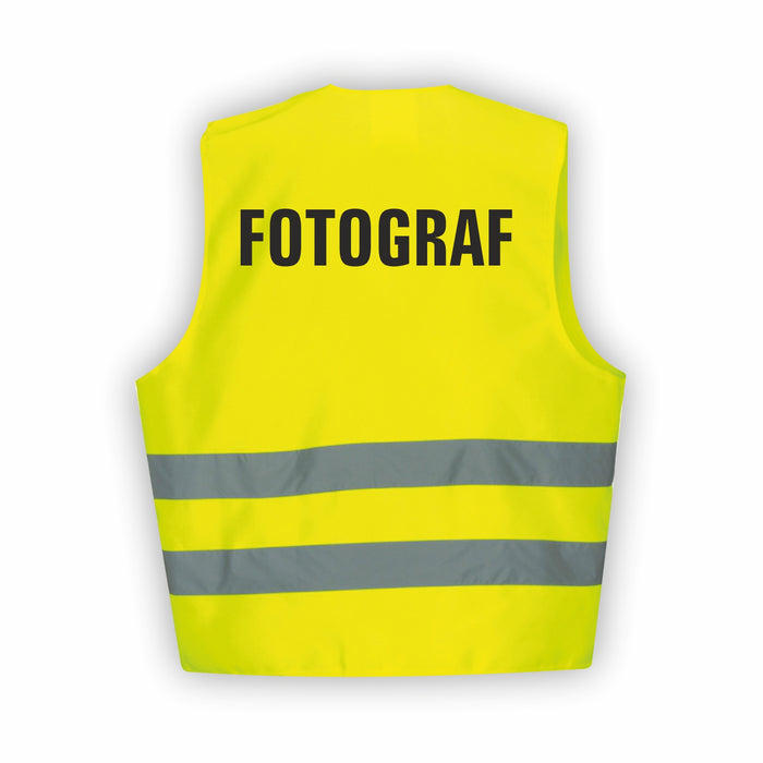 FOTOGRAF Warnweste | Signalweste | Sicherheitsweste nach ISO 20471 | 6 Farben + 3 Größen