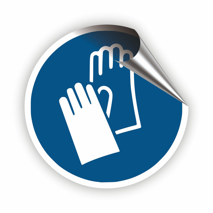 Gebotszeichen Handschutz benutzen RUND (M009) nach DIN EN ISO 7010
