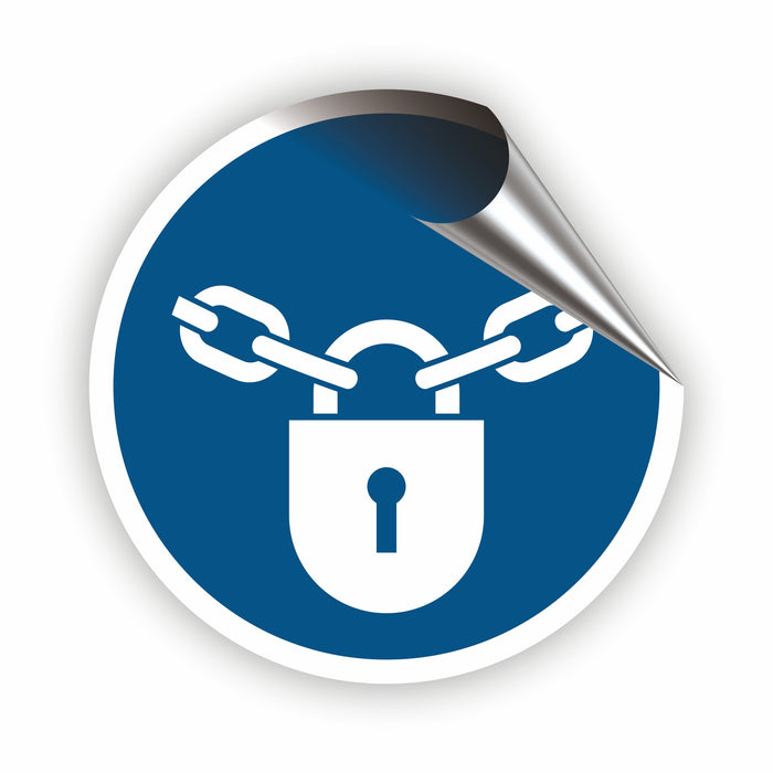 Gebotszeichen Verschlossen halten RUND (M028) nach DIN EN ISO 7010