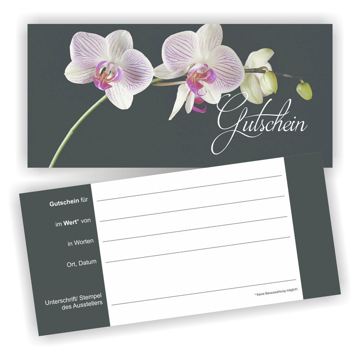 Eleganter Gutschein mit Umschlag und Logodruck