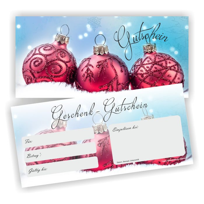 Weihnachten Gutschein mit Umschlag und Logodruck