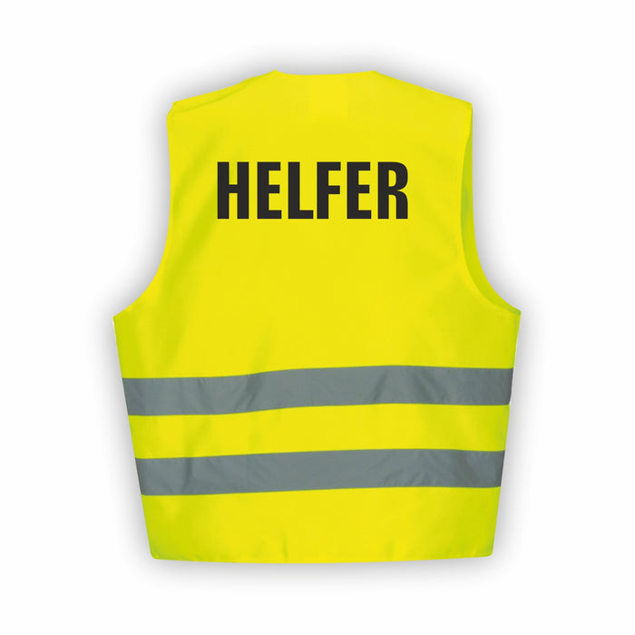HELFER Warnweste | Signalweste | Sicherheitsweste nach ISO 20471 | 6 Farben + 3 Größen