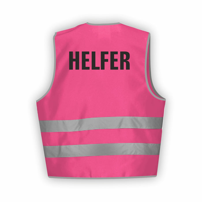 HELFER Warnweste | Signalweste | Sicherheitsweste nach ISO 20471 | 6 Farben + 3 Größen
