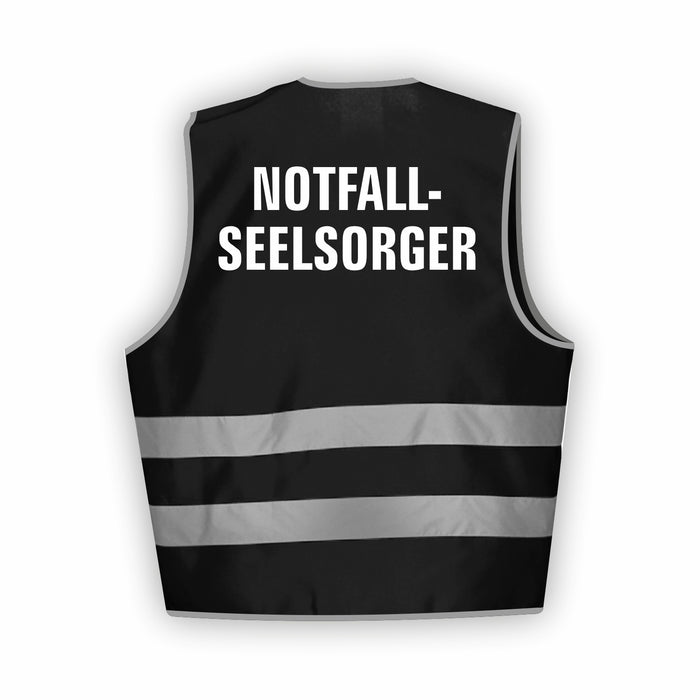 NOTFALLSEELSORGER Warnweste | Signalweste nach ISO 20471 | 6 Farben + 3 Größen