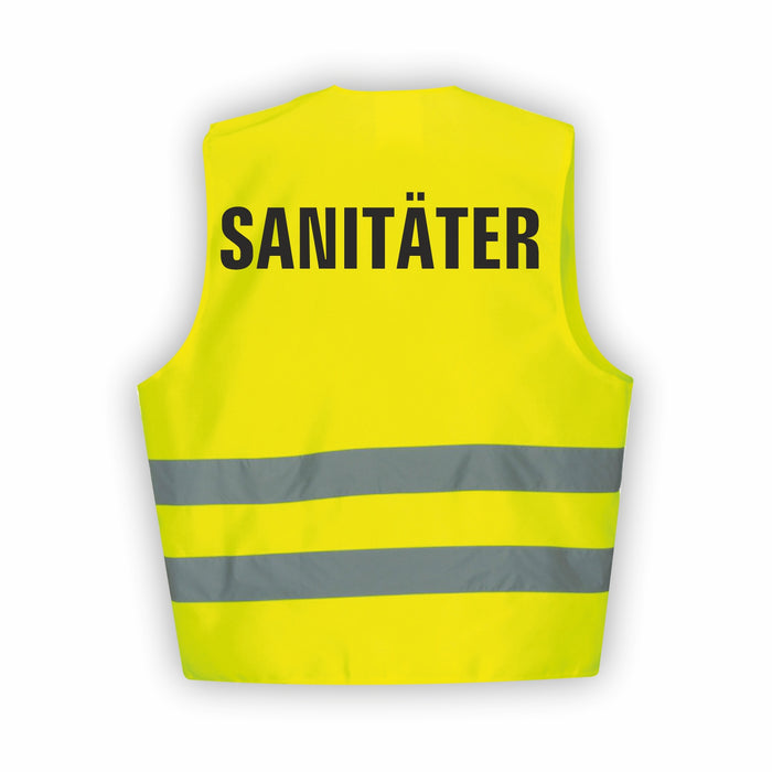 SANITÄTER Warnweste | Signalweste | Sicherheitsweste nach ISO 20471 | 6 Farben + 3 Größen