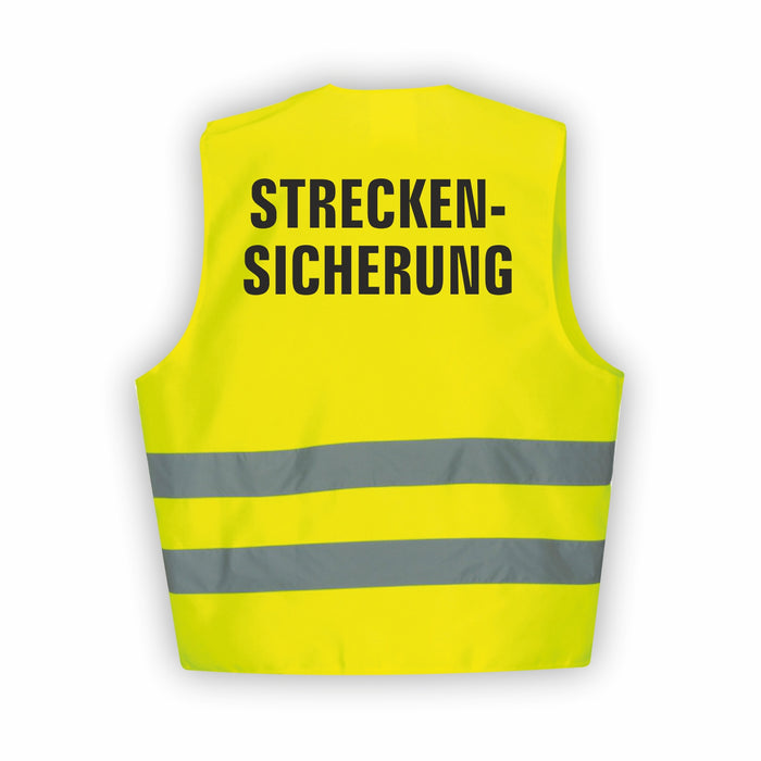 STRECKENSICHERUNG Warnweste | Signalweste nach ISO 20471 | 6 Farben + 3 Größen