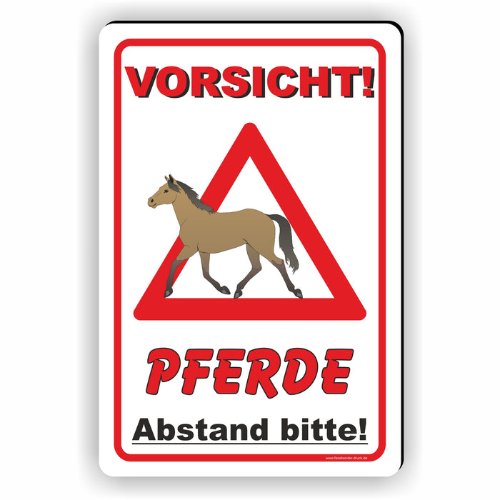 T-008 VORSICHT PFERDE - Bitte Abstand halten - Tierstransport