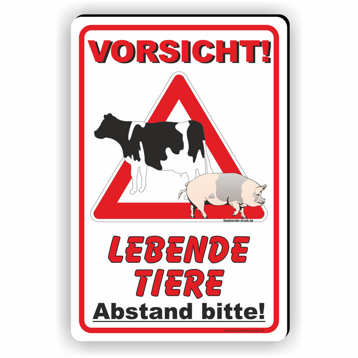 VORSICHT! Lebende Tiere Transport / Tiertransport