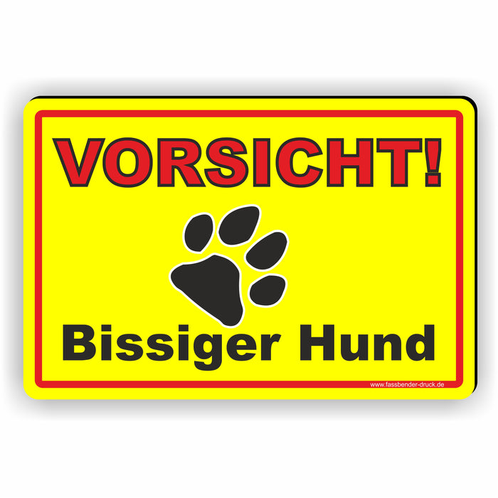 VORSICHT! Bissiger Hund / Warnung vor dem Hund