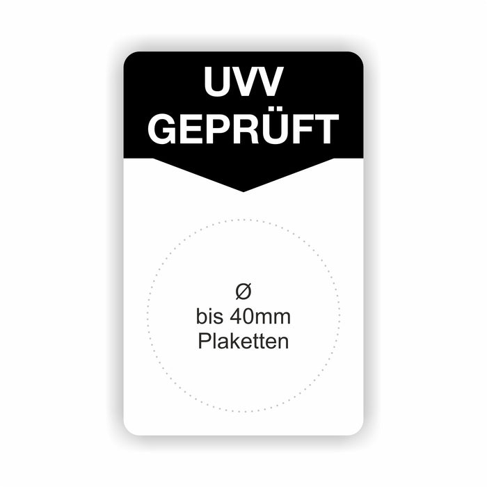 UVV GEPRÜFT 40x80mm Grundetiketten / Grundträger / Untergrund
