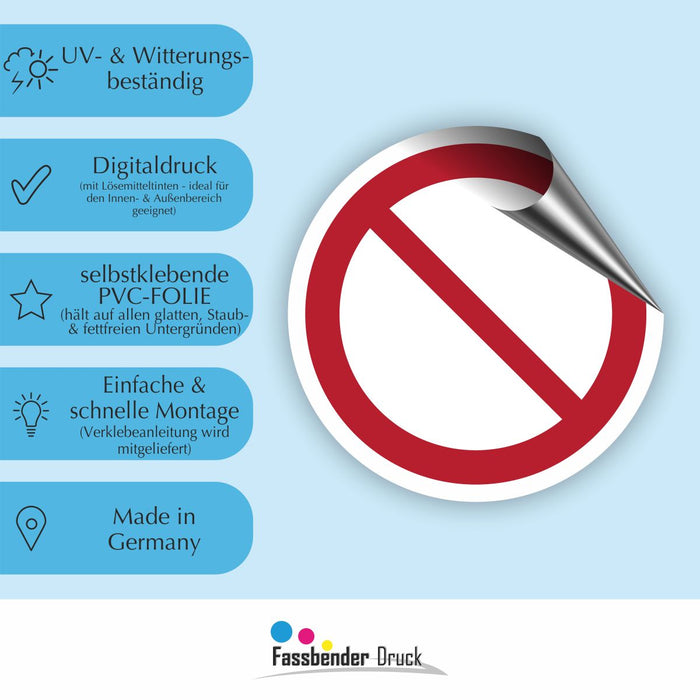 Verbotszeichen Allgemeines Verbotszeichen RUND (P001) Piktogram nach DIN EN ISO 7010