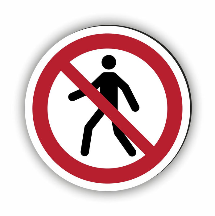Verbotszeichen Für Fußgänger verboten RUND (P004) Piktogram nach DIN EN ISO 7010