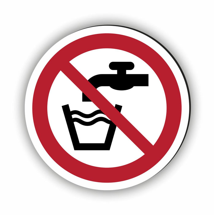 Verbotszeichen Kein Trinkwasser RUND (P005) Piktogram nach DIN EN ISO 7010
