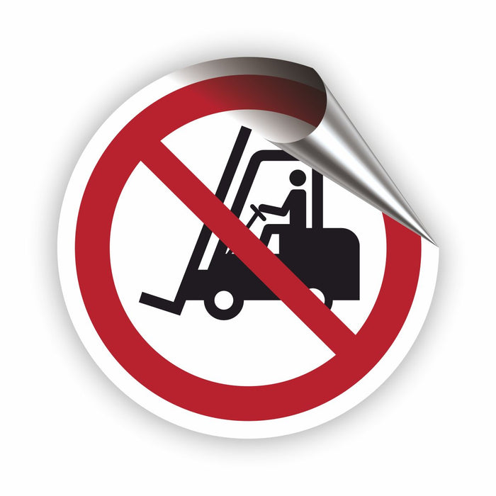 Verbotszeichen Für Flurförderzeuge verboten RUND (P006) Piktogram nach DIN EN ISO 7010
