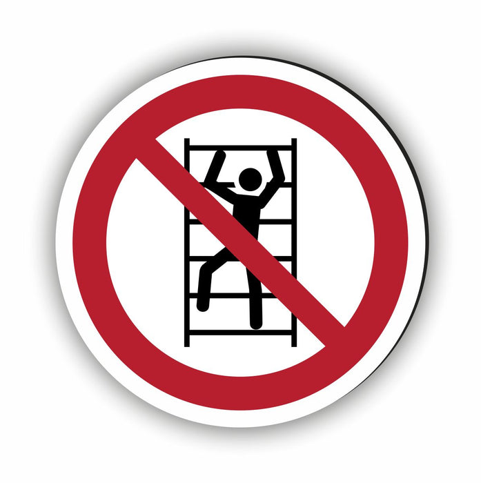 Verbotszeichen Aufsteigen verboten RUND (P009) Piktogram nach DIN EN ISO 7010