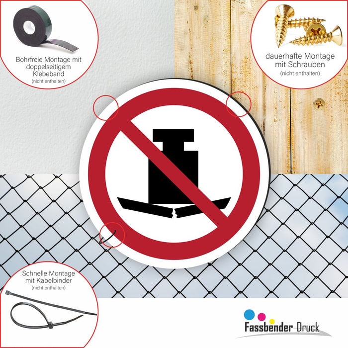 Verbotszeichen Keine schwere Last RUND (P012) Piktogram nach DIN EN ISO 7010