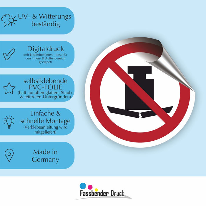Verbotszeichen Keine schwere Last RUND (P012) Piktogram nach DIN EN ISO 7010