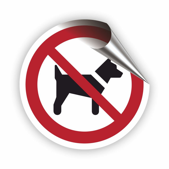 Verbotszeichen Mitführen von Hunden verboten RUND (P021) Piktogram nach DIN EN ISO 7010