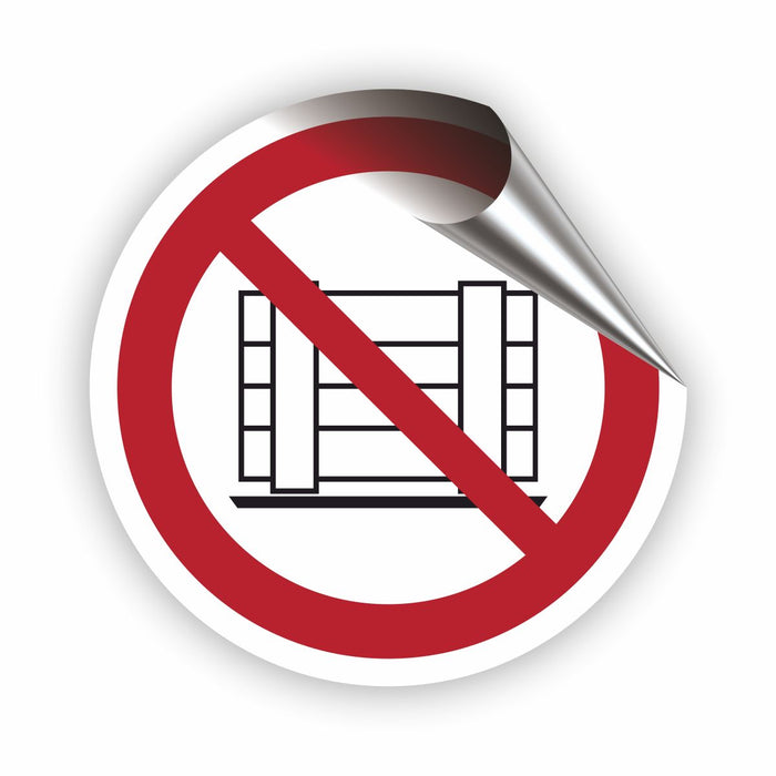 Verbotszeichen Abstellen oder Lagern verboten RUND (P023) Piktogram nach DIN EN ISO 7010