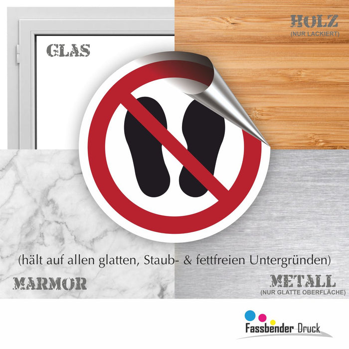 Verbotszeichen Betreten der Fläche verboten RUND (P024) Piktogram nach DIN EN ISO 7010