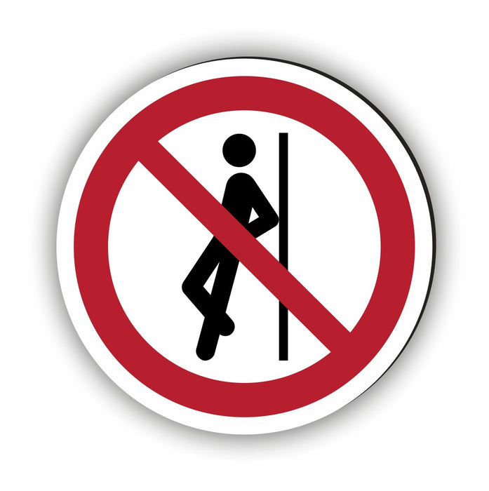 Verbotszeichen Gegenlehnen verboten RUND (P041) Piktogram nach DIN EN ISO 7010