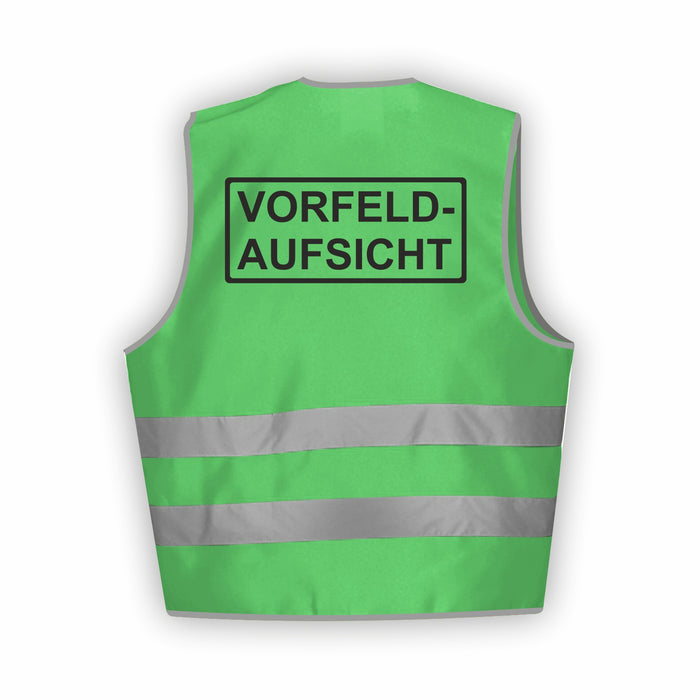 VORFELDAUFSICHT Warnweste | Signalweste nach ISO 20471 | 6 Farben + 3 Größen